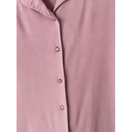 Pijama dama Nicol Da Re, Camille Berry, Bambus, pantaloni lungi, maneca dantela, L, Roz