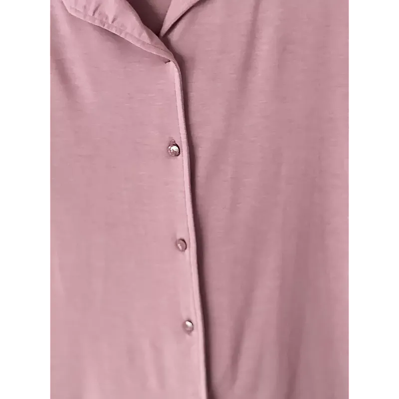 Pijama dama Nicol Da Re, Camille Berry, Bambus, pantaloni lungi, maneca dantela, M, Roz