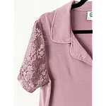 Pijama dama Nicol Da Re, Camille Berry, Bambus, pantaloni lungi, maneca dantela, M, Roz